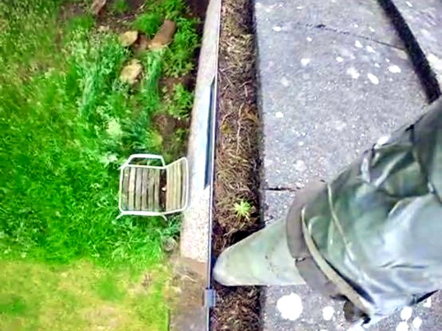 Gutter before cleaning, job 4
