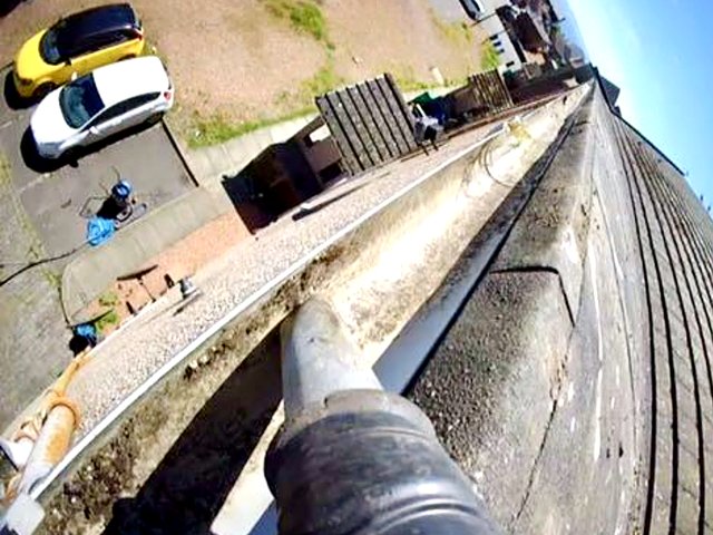 Gutter after cleaning, job 6